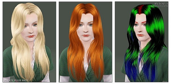 Peggy`s 810 hairstyle retextured by Lotus for Sims 3