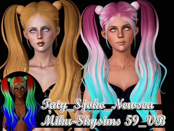 Skysims, NewSea and Butterfly hairstyles retextured by Taty for Sims 3