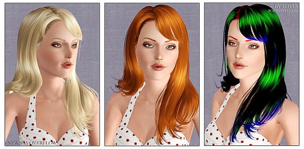 Newsea`s Overflow hairstyle retextured  by Lotus for Sims 3