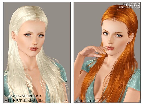 Newsea`s Shepherd hairstyle no headband retextured by Lotus for Sims 3