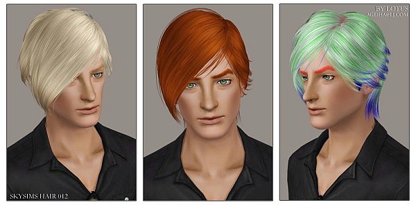Skysims hairstyle 012 retextured by Lotus for Sims 3