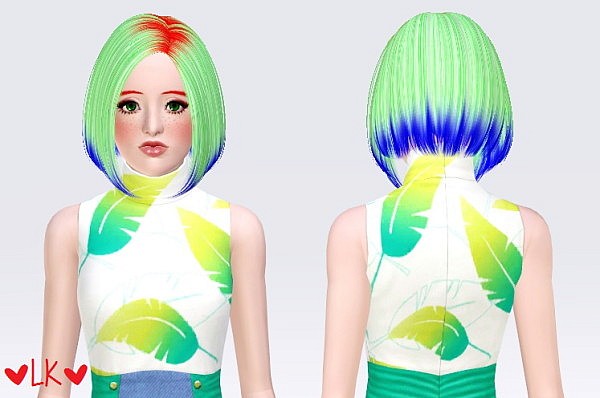 Butterflysims 124 hairstyle retextured by Lemonkixxy for Sims 3
