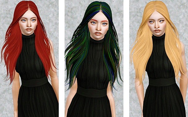 Skysims 194 hairstyle retextured by Beaverhausen for Sims 3