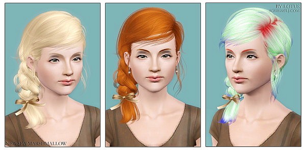 NewSea`s Marshmallow hairstyle retextured by Lotus for Sims 3