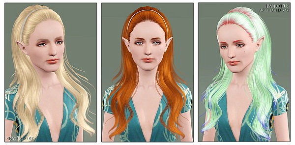 Skysims hairstyle 10 retextured by Lotus for Sims 3