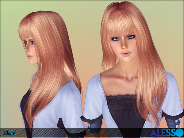 Wings hairstyle by Alesso for Sims 3