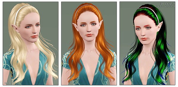 Skysims hairstyle 10 retextured by Lotus for Sims 3