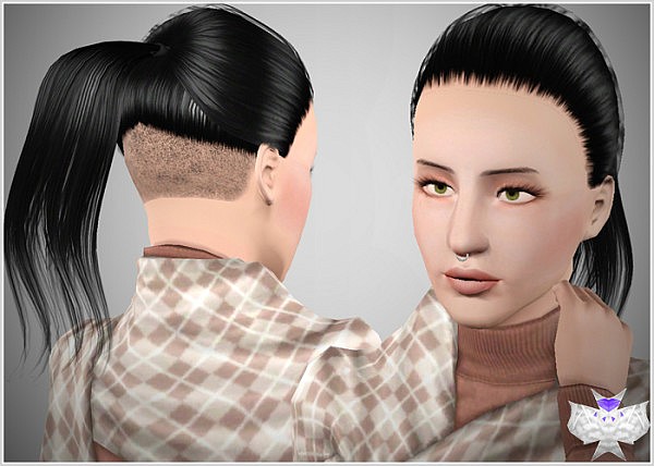 Back Shaved Hair by David for Sims 3