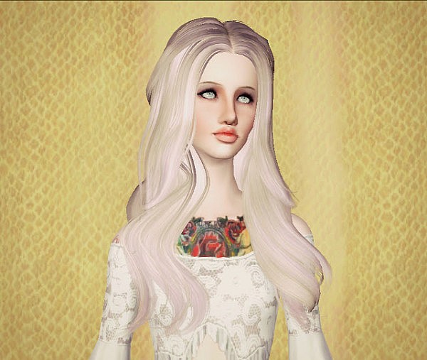 Skysims Something hairstyle retextured by Marie Antoinette for Sims 3