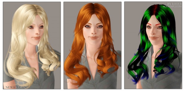 Newsea` Cain hairstyle retextured by Lotus for Sims 3