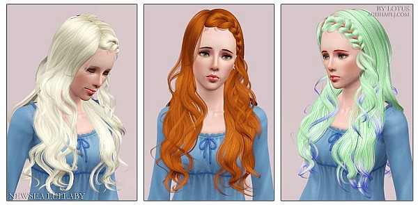 Newsea`s Lullaby hairstyle retextured by Lotus for Sims 3
