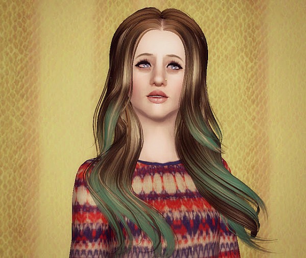 Skysims Something hairstyle retextured by Marie Antoinette for Sims 3