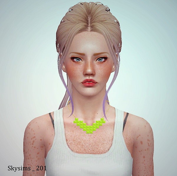 Skysims 200, 197, 202 and 201 hairstyle retextured by June for Sims 3
