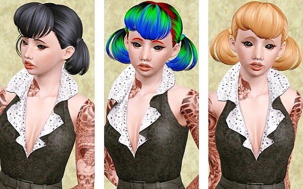 Butterfly hairstyle 119 retextured by Beaverhausen for Sims 3