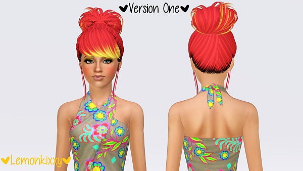 Skysims 203 hairstyle retextured by Lemonkixxy for Sims 3