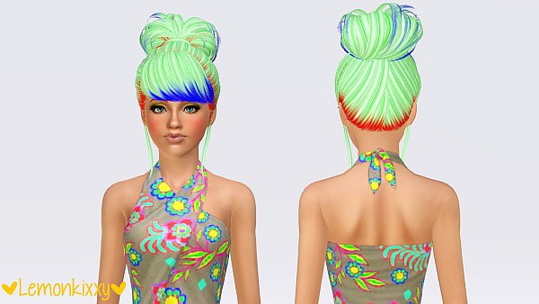 Skysims 203 hairstyle retextured by Lemonkixxy for Sims 3