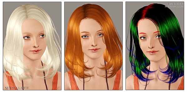 Newsea`s Lafite hairstyle retextured by Lotus for Sims 3