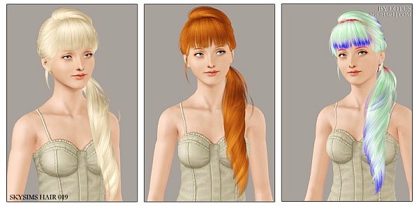 Skysims 19 hairstyle retextured by Lotus for Sims 3