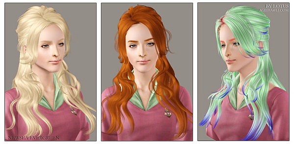 Newsea`s Evergreen hairstyle retextured by Lotus for Sims 3