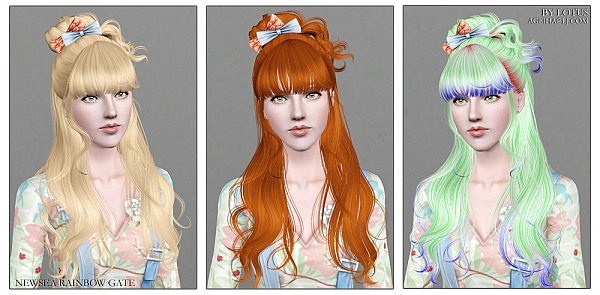 Newsea`s Rainbowgate hairstyle retextured by Lotus for Sims 3