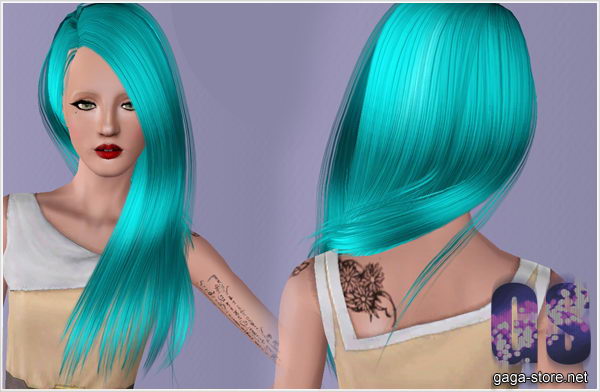 Dance Teal Hairstyle by David Sims  for Sims 3