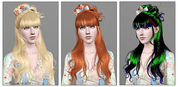 Newsea`s Rainbowgate hairstyle retextured by Lotus for Sims 3