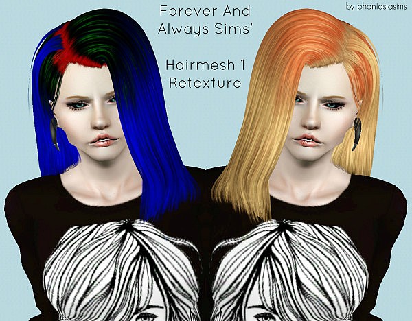 Forever and Always hairstyle retextured by Phantasia for Sims 3