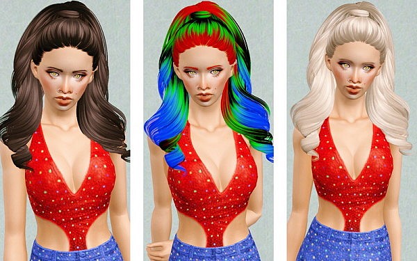 Skysims 200 hairstyle retextured by Beaverhausen for Sims 3