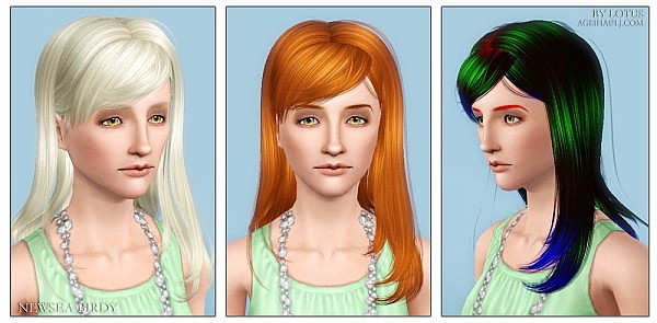 NewSea`s Birdy hairstyle retextured and edited by Lotus for Sims 3
