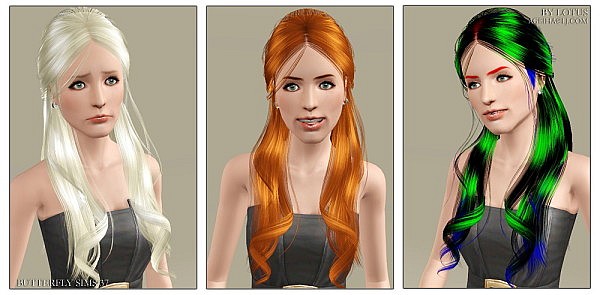 Butterfly`s hairstyle 37 retextured  by Lotus for Sims 3