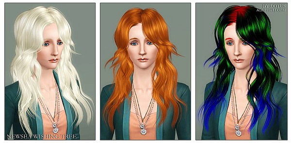 NewSea`s Wishing Tree hairstyle retextured by Lotus for Sims 3