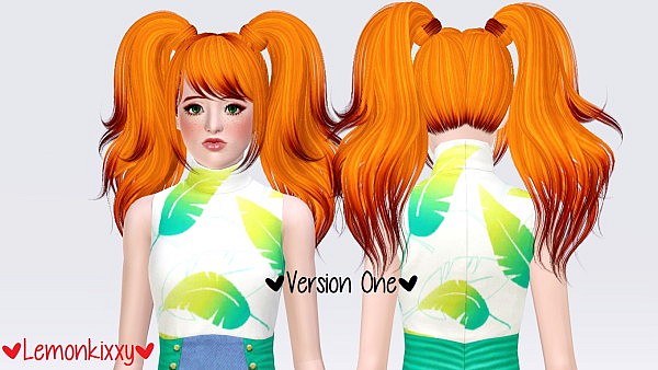 Skysims 199 hairstyle retextured by Lemonkixxys for Sims 3