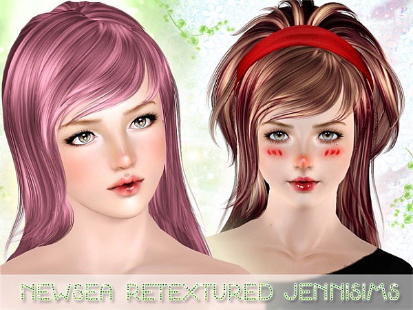 Newsea`s Lilac Fog hairstyle retextured by Jenni Sims for Sims 3