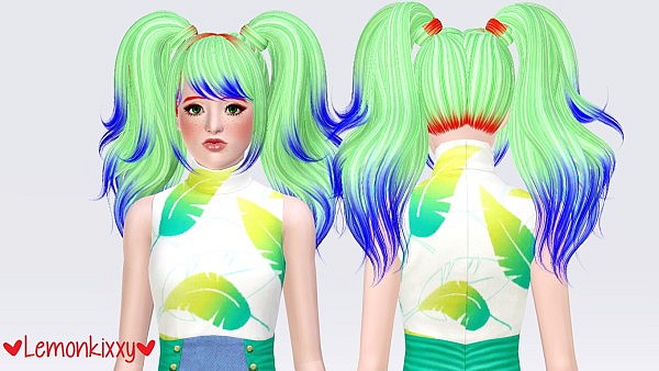 Skysims 199 hairstyle retextured by Lemonkixxys for Sims 3