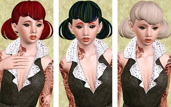Butterfly hairstyle 119 retextured by Beaverhausen for Sims 3