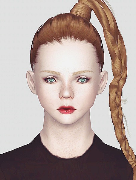 Newsea`s high braid hairstyle retextured by Momo for Sims 3