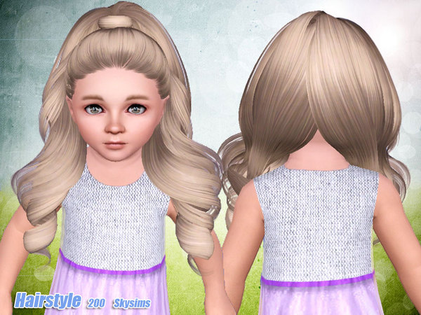 Tornado ponytail hairstyle 200 by Skysims for Sims 3