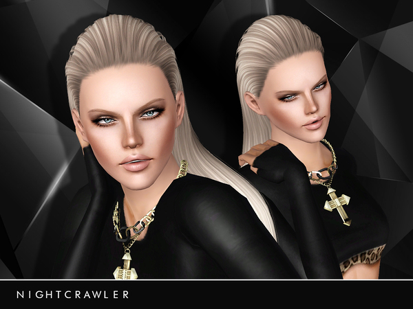 Half slicked back hairstyle 19 by Nightcrawler for Sims 3