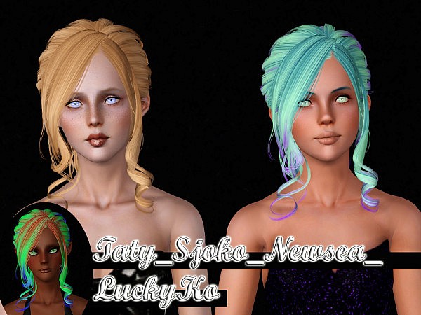 Newsea`s two hairstyles retextured by Taty for Sims 3