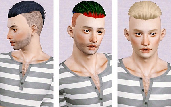 Nightcrawler`s Shaved hairstyle retextured by Beaverhausen for Sims 3