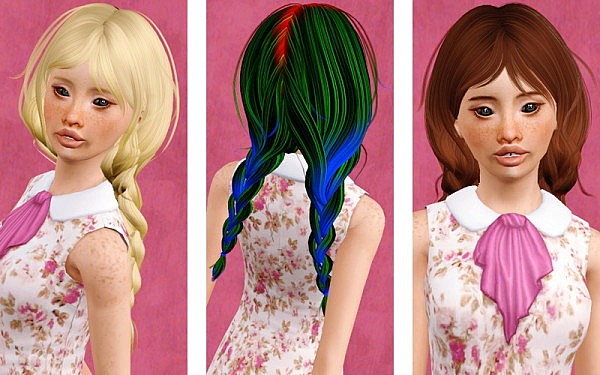 Newsea’s Old School hairstyle retextured by Beaverhausen for Sims 3