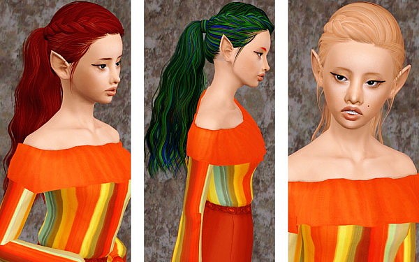 Skysims 188 hairstyle retextured by Beaverhausen for Sims 3