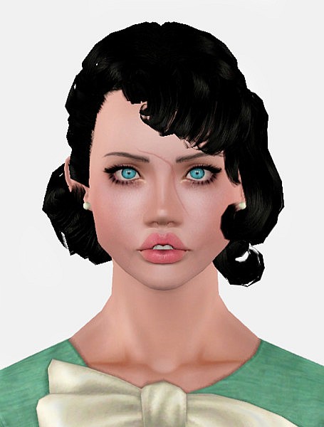 Retro Hairstyle retextured by Momo for Sims 3