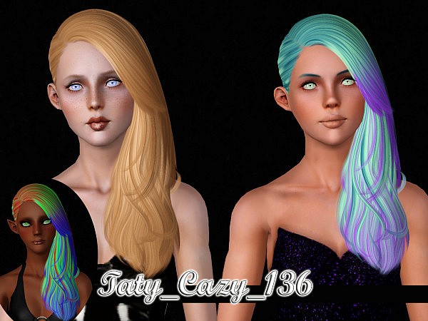 Cazy`s 136 hairstyle retextured by Taty for Sims 3
