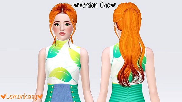 Skysims 201 hairstyle retextured by Lemonkixxy for Sims 3