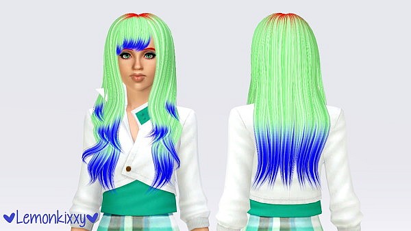 Zauma`s Hush hairstyle retextured by Lemonkixxy for Sims 3
