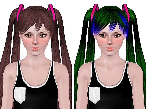 Cyclo Tripz Hatsune Miku Pigtails retextured by Neiuro for Sims 3