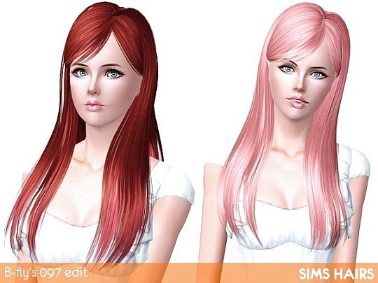 Butterfly’s hairstyle AF 097 bright retexture by Sims Hairs