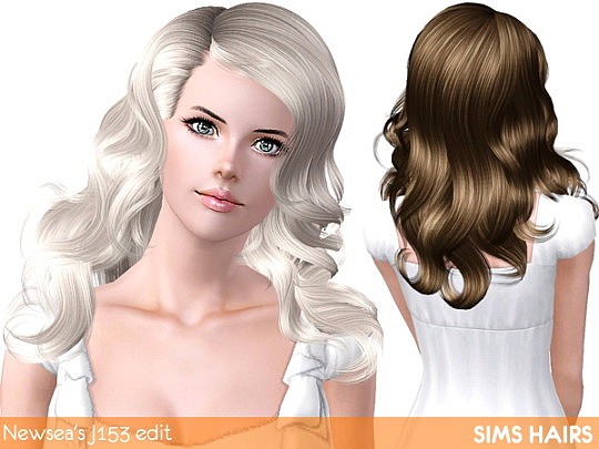 Newsea’s J153 Born To Die AF hairstyle retextured by Sims Hairs