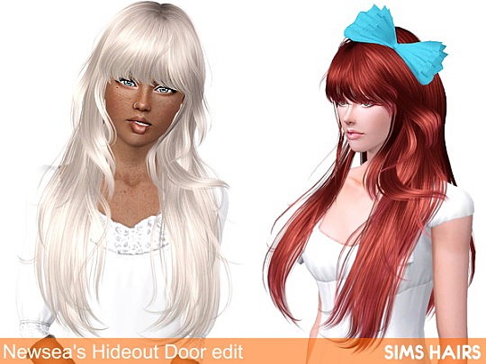 Newsea’s J160 Hideout Door hairstyle retexture by Sims Hairs